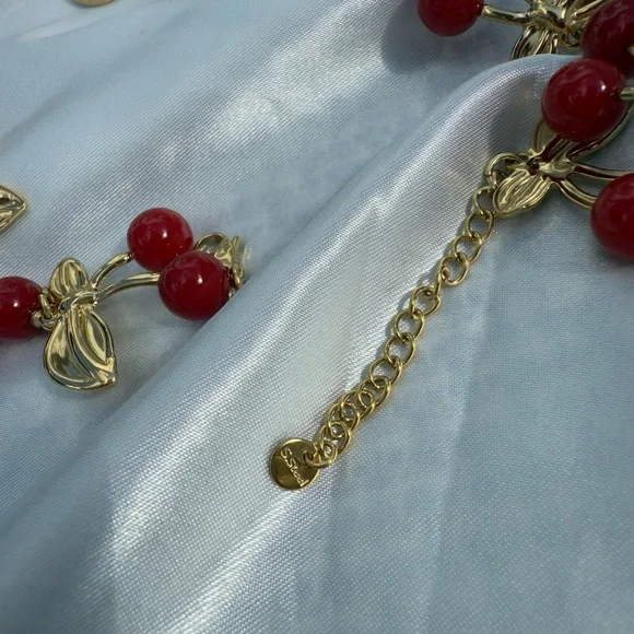 Anthropologie New adjustable Cherry Gold Women's Necklace - Picture 7 of 13